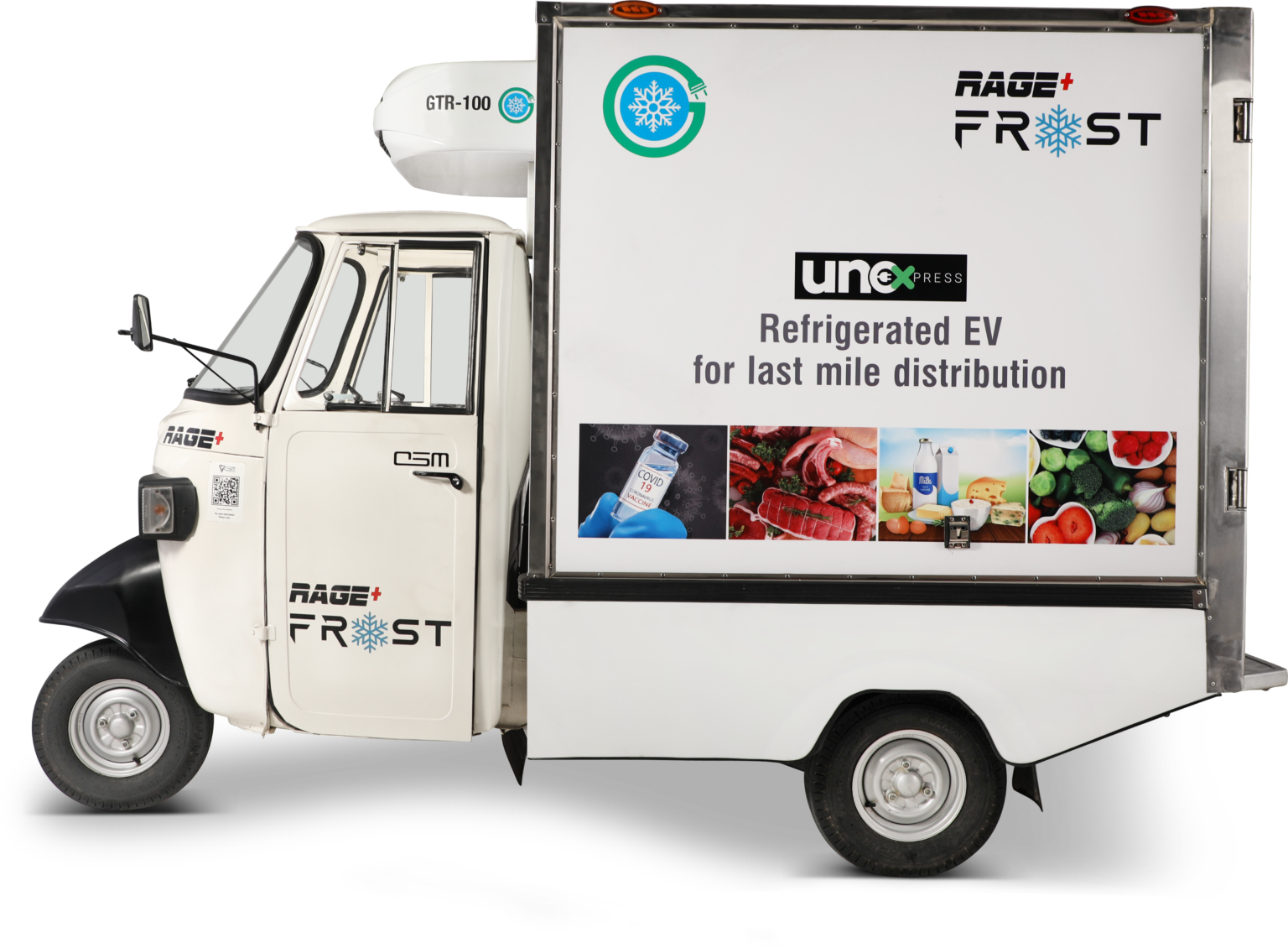 Rage+ a Made in India allelectric three wheeler cargo vehicle