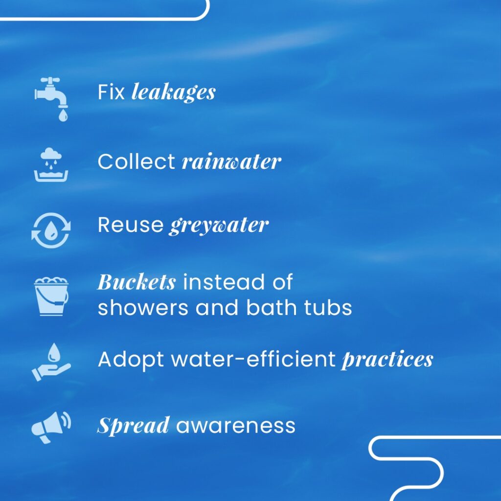 Here are some ways we at OSM conserve water